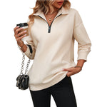Stéphanie | Sweat zippé à col chemise