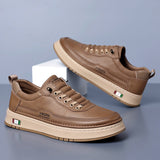 CUSHIONED LEATHER SNEAKERS FOR MEN