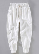 LINEN LOOSE POCKET TROUSERS FOR MEN