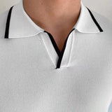 Contrast Trim Knit Polo