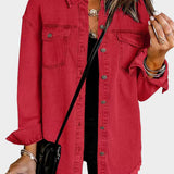 Veste en Jean Classique à Franges