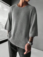 TEXTURED KNIT PULLOVER FOR MEN