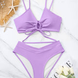 Clotilde — Ensemble de Bikini Deux Pièces avec Nœud à l'Avant