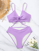 Ensemble de Bikini Deux Pièces avec Nœud à l'Avant
