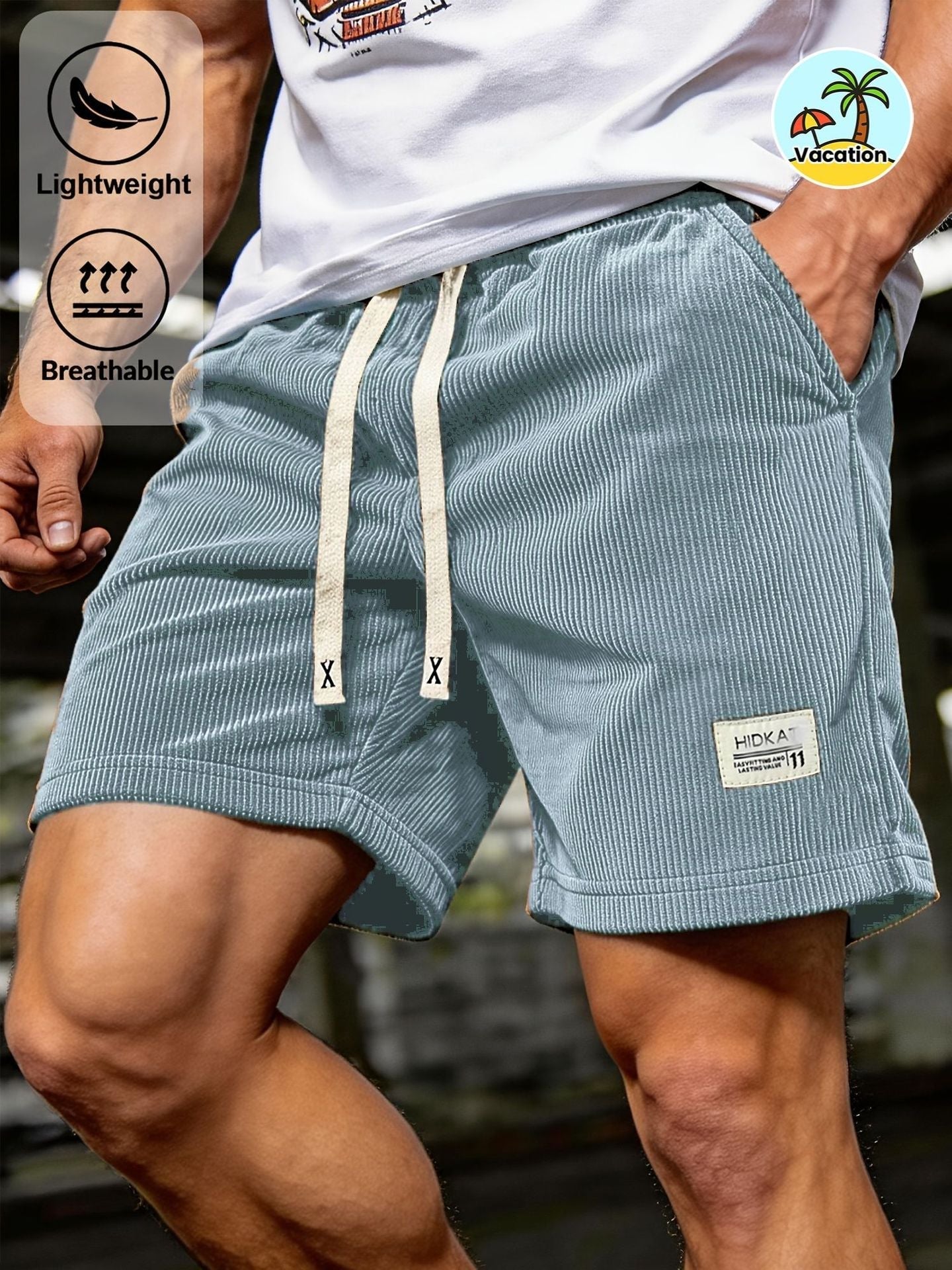 DRAWSTRING CASUAL SHORTS FOR MEN