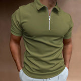 ZIP COLLAR POLO FOR MEN