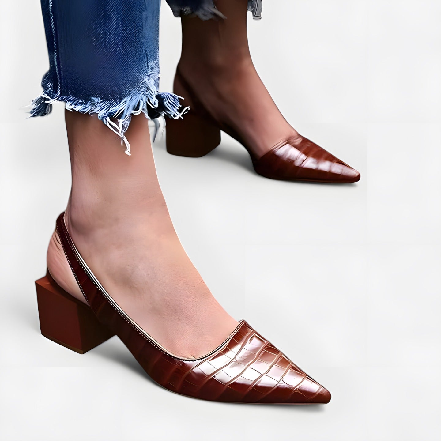 Delta | Sandales femme à talon chic Marron