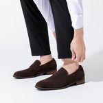NUBUCK LOAFERS FOR MEN