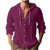 HOODED LONG SLEEVE SHIRT FOR MEN