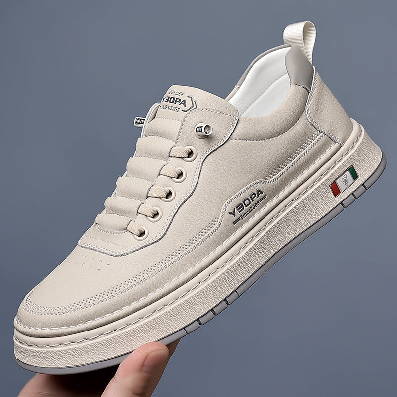 CUSHIONED LEATHER SNEAKERS FOR MEN