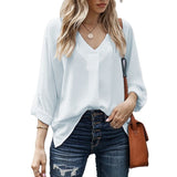 Dorothée | Blouse à manches longues et col V