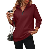 Stéphanie | Sweat zippé à col chemise