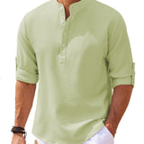 TEXTURED COTTON SHIRT FOR MEN