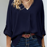 Dorothée | Blouse à manches longues et col V