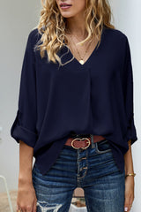 Dorothée | Blouse à manches longues et col V