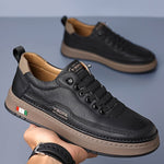 CUSHIONED LEATHER SNEAKERS FOR MEN