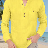 LOOSE STAND COLLAR SHIRT FOR MEN