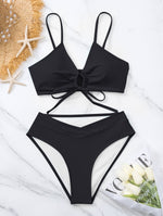 Ensemble de Bikini Deux Pièces avec Nœud à l'Avant