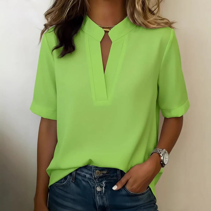 Candice | Blouse élégante à col montant