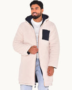 LONG WARM REVERSIBLE COAT FOR MEN