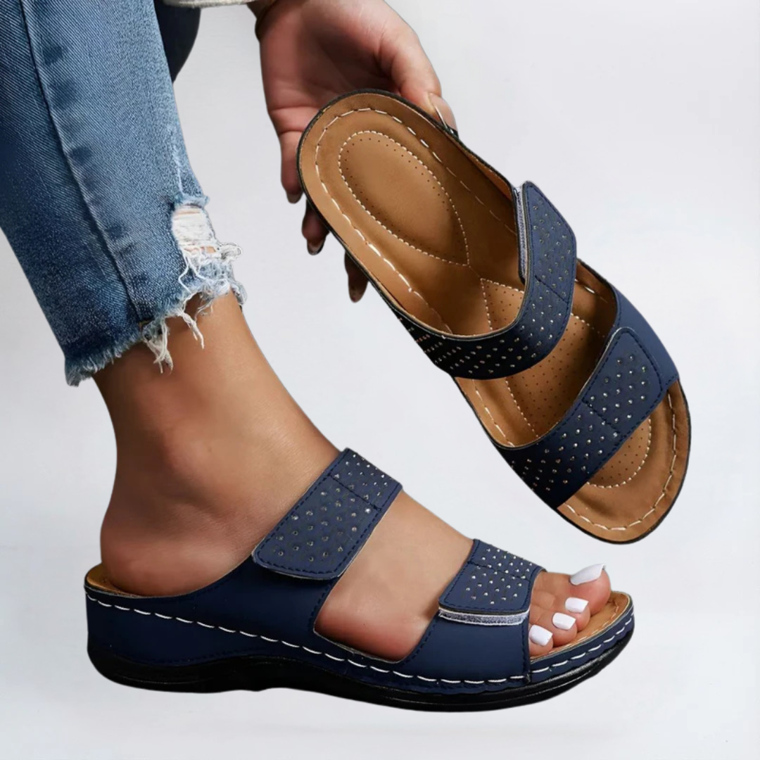Fantine | Sandales orthopédiques femme élégantes Bleu