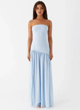 Eulalie | Robe longue bustier à taille asymétrique