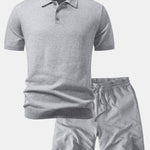Ensemble — polo basique en maille & short en maille