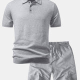 Ensemble — polo basique en maille & short en maille