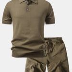 Ensemble — polo basique en maille & short en maille