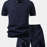 Ensemble — polo basique en maille & short en maille