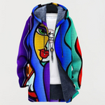 Veste à Capuche Visage Pop Art