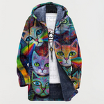 Veste à Capuche Chats et Arc-en-Ciel