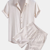 Ensemble — chemise en lin et viscose & short à cordon
