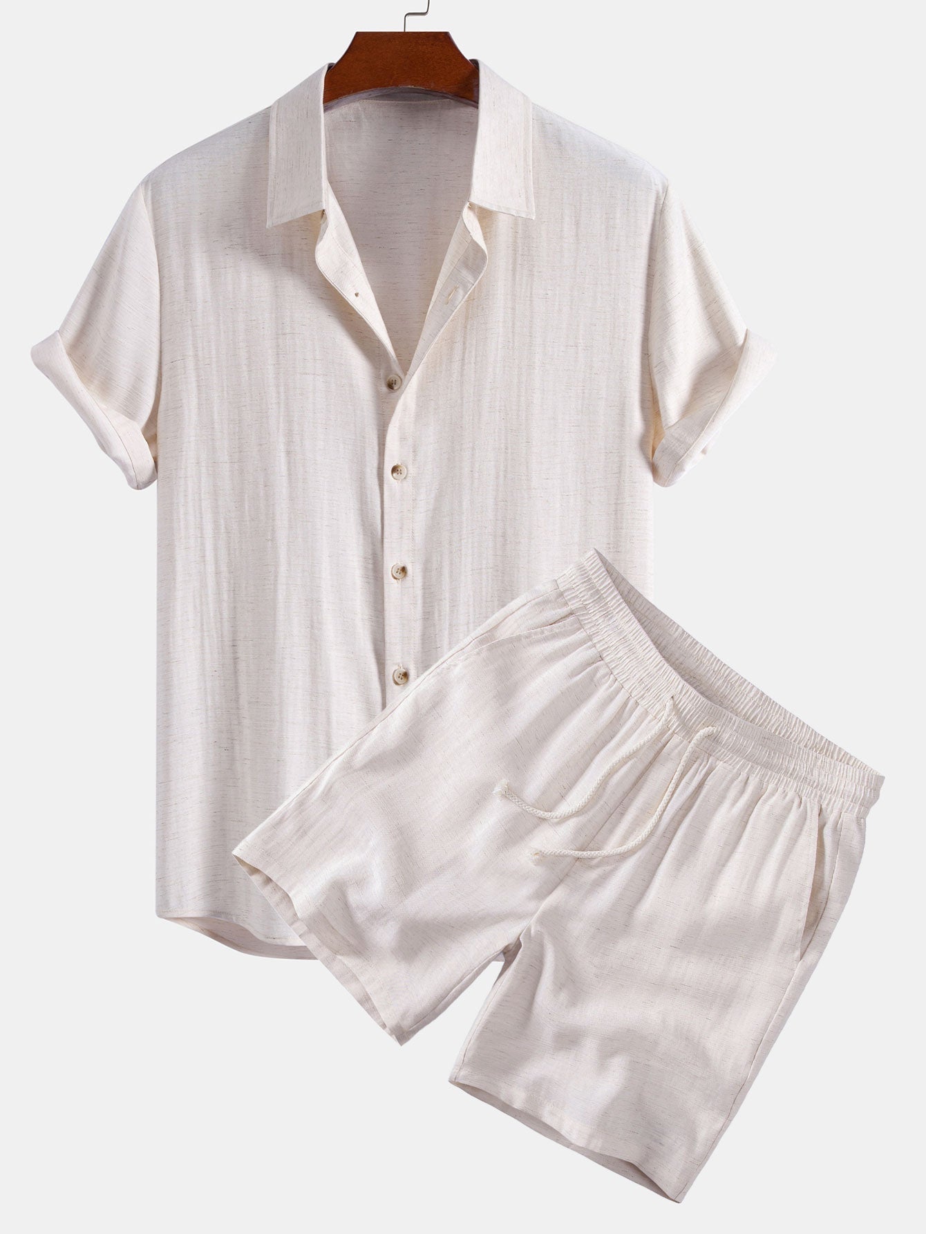 Ensemble — chemise en lin et viscose & short à cordon