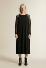 Robe Élégante Femme en Dentelle avec Décolleté en V