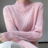 Jeannine | Pull torsadé à col montant