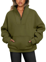 Carole | Sweat zippé à col montant