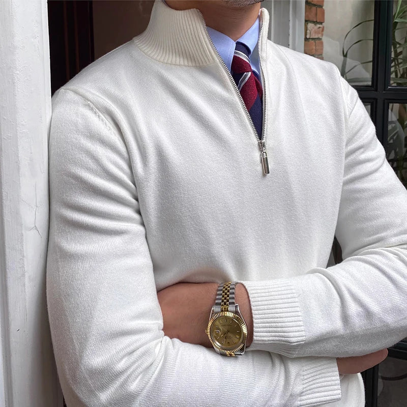 Jevin | Classic Quarter-Zip Sweater