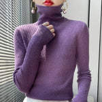 Pauline | Pull à col roulé en maille fine