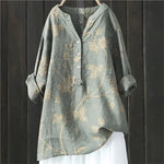 Nadège | Blouse vintage fleurie au tombé fluide
