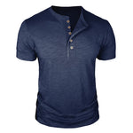 HENLEY NECK T-SHIRT FOR MEN