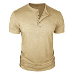 HENLEY NECK T-SHIRT FOR MEN