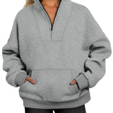 Carole | Sweat zippé à col montant
