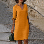 Émeline | Robe à col V à la coupe flatteuse
