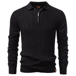 TEXTURED ZIPPER POLO FOR MEN