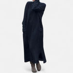 Claudine | Robe longue en maille à col montant et poches