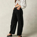 Yvonne | Jean taille haute coupe tonneau