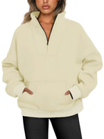 Carole | Sweat zippé à col montant