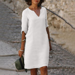 Émeline | Robe à col V à la coupe flatteuse