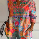 Astrid | Blouse à motifs colorés